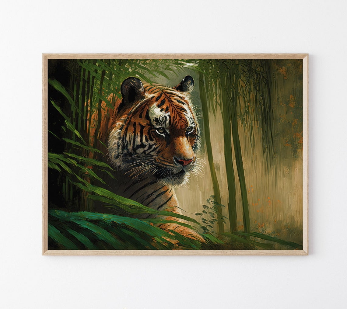 South China Tiger Chinese-Style Ink Painting Wall Art Matte Print ...