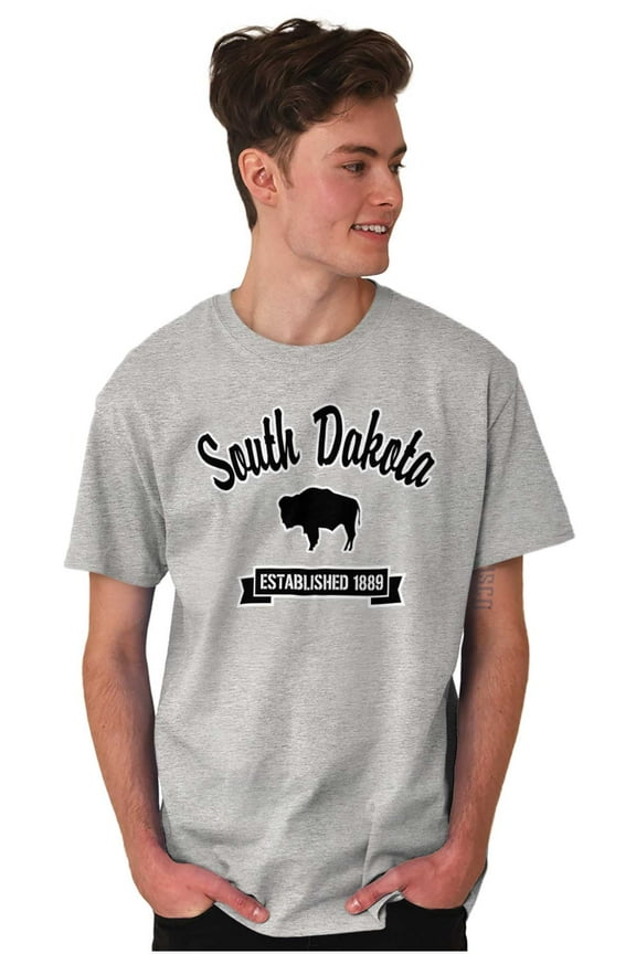 South Dakota Cute Bison Souvenir Men's Graphic T Shirt Tees Brisco Brands L
