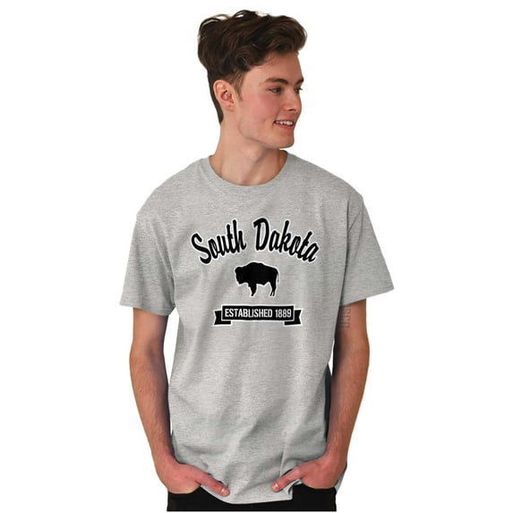 South Dakota Cute Bison Souvenir Men's Graphic T Shirt Tees Brisco Brands S