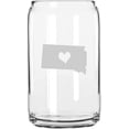 thumbnail image 1 of South Dakota Heart States Etched 16oz Libbey Can Glass, 1 of 1