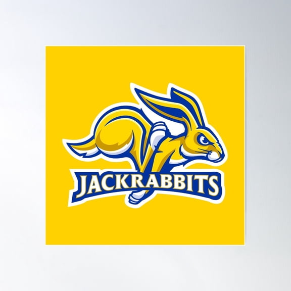 South Dakota Jackrabbits Poster Wall Art, Modern Wall Decor For Living Room Bedroom, 8x12 UNFRAMED