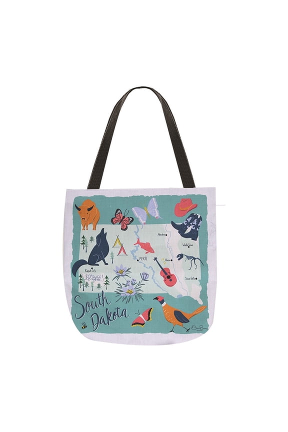 South Dakota Map 18" Tote Bag