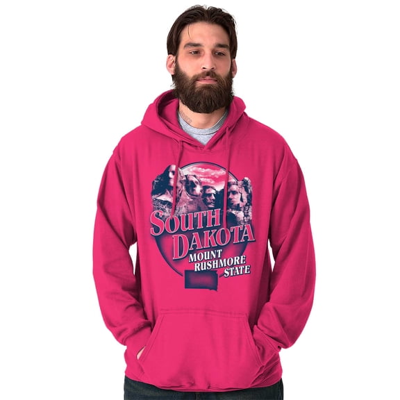 South Dakota Mount Rushmore SD Map Hoodie Sweatshirt Women Men Brisco Brands L
