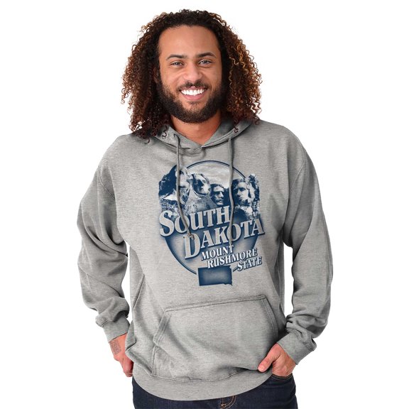 South Dakota Mount Rushmore SD Map Hoodie Sweatshirt Women Men Brisco Brands S