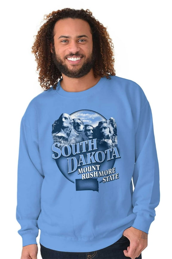 South Dakota Mount Rushmore SD Map Unisex Plus Fleece Graphic Sweatshirt Brisco Brands 4X