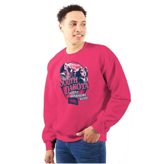 South Dakota Mount Rushmore SD Map Unisex Plus Fleece Graphic Sweatshirt Brisco Brands 4X