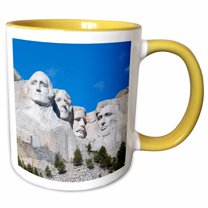 3drose, South Dakota, Mt.rushmore National Memorial, Gutzon Borglum Sculptor, 11oz Two-tone Yellow Mug