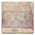 thumbnail image 1 of Torched South Dakota Old World Map Coaster Beer Bottle Coaster 4" x 4" x 0.25, 1 of 2