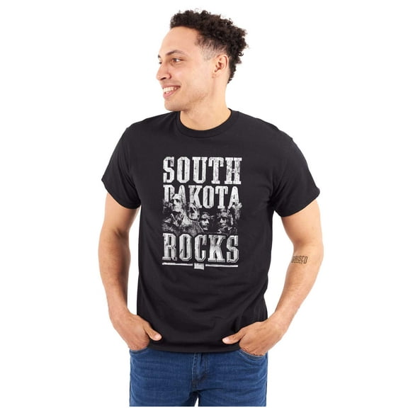 South Dakota Rocks Mount Rushmore Men's Graphic T Shirt Tees Brisco Brands L