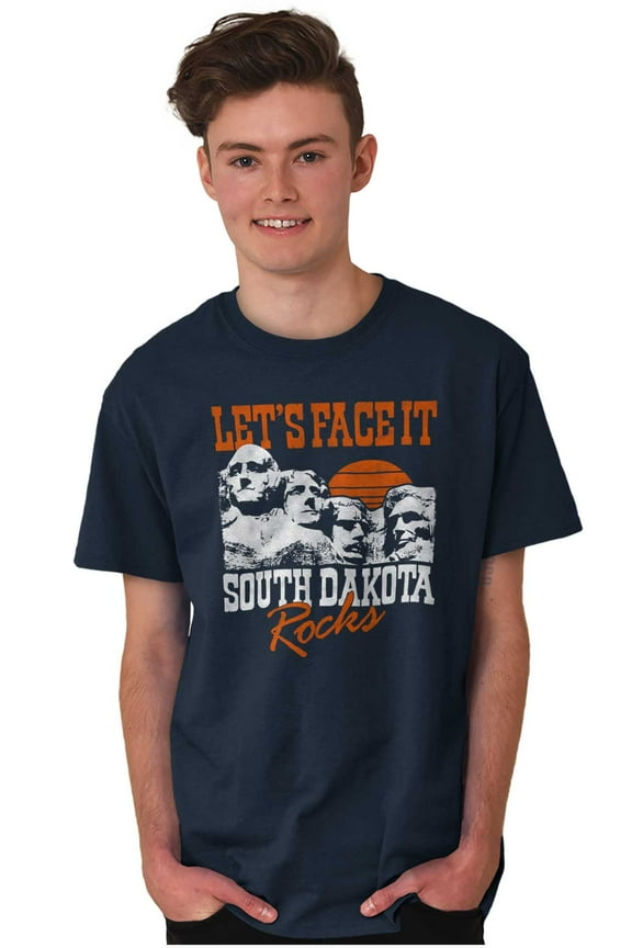 South Dakota Rocks SD Mount Rushmore Men's Graphic T Shirt Tees Brisco Brands L