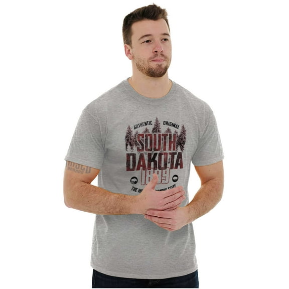 South Dakota Rugged Outdoor Adventure Men's Graphic T Shirt Tees Brisco Brands L