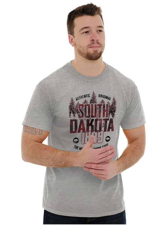 South Dakota Rugged Outdoor Adventure Men's Graphic T Shirt Tees Brisco Brands L