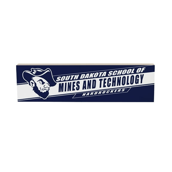 South Dakota School of Mines and Technology Hardrockers 5" x 18" Shadow Logo Wood Mantle Sign