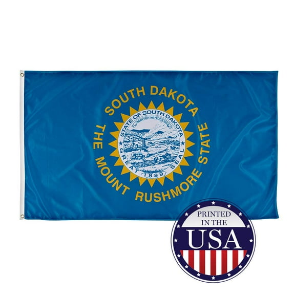 South Dakota State Flag - 3ft x 5ft Knitted Polyester, State Flag Collection, Made in The USA