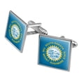 thumbnail image 1 of South Dakota State Flag Square Cufflink Set - Silver or Gold, 1 of 5