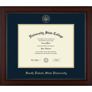 South Dakota State University Diploma Frame, Document Size 11" x 8.5"