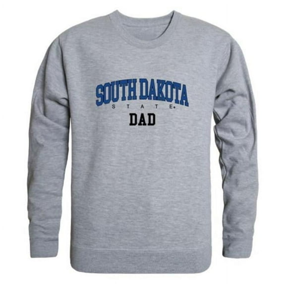 South Dakota State University Jackrabbits Dad Crewneck Sweatshirt, Heather Grey - 2XL