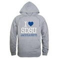thumbnail image 1 of South Dakota State University Jackrabbits I Love Hoodie, Heather Grey - Small, 1 of 1