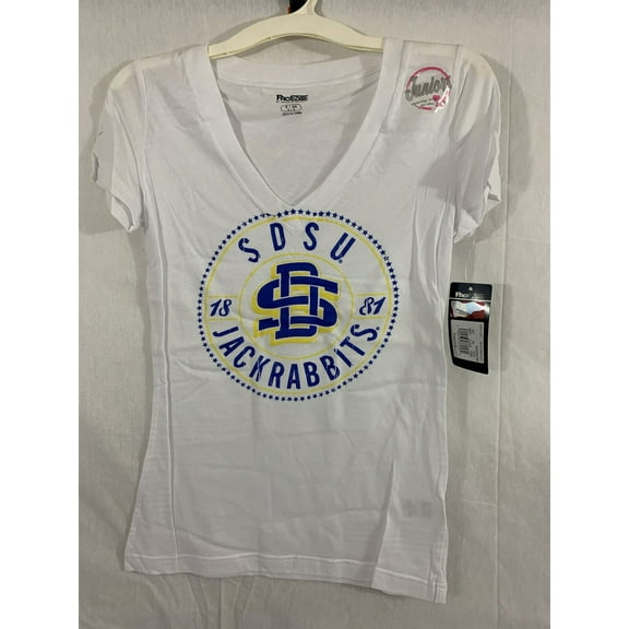 South Dakota State University SDSU Jackrabbits White T-shirt Junior Large