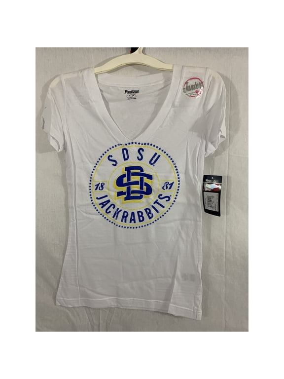 South Dakota State University SDSU Jackrabbits White T-shirt Junior M