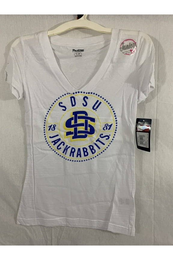 South Dakota State University SDSU Jackrabbits White T-shirt Junior Small