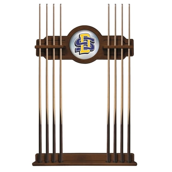 South Dakota State University Solid Wood Cue Rack with a Chardonnay Finish