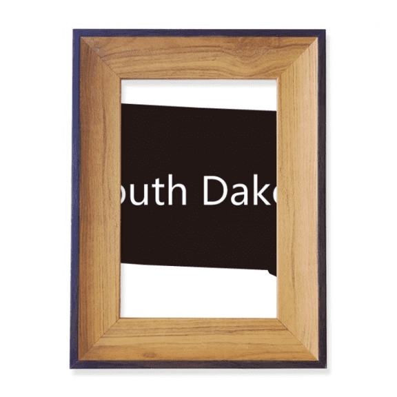 South Dakota USA Map Outline Photo Frame Exhibition Display Art Desktop Painting