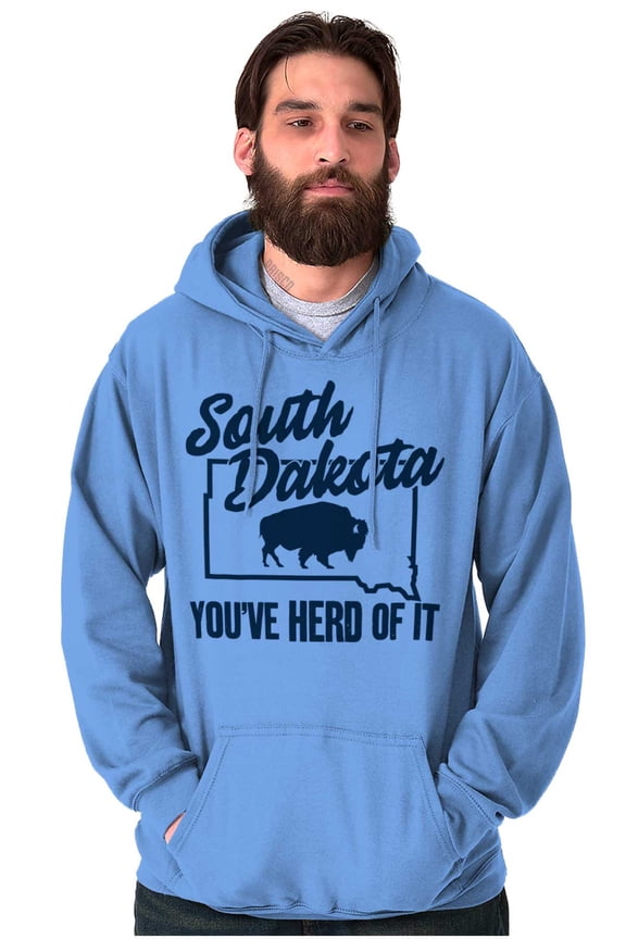 South Dakota You've Heard Pun Bison Hoodie Sweatshirt Women Men Brisco Brands S