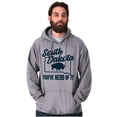 thumbnail image 1 of South Dakota You've Heard Pun Bison Hoodie Sweatshirt Women Men Brisco Brands X, 1 of 6