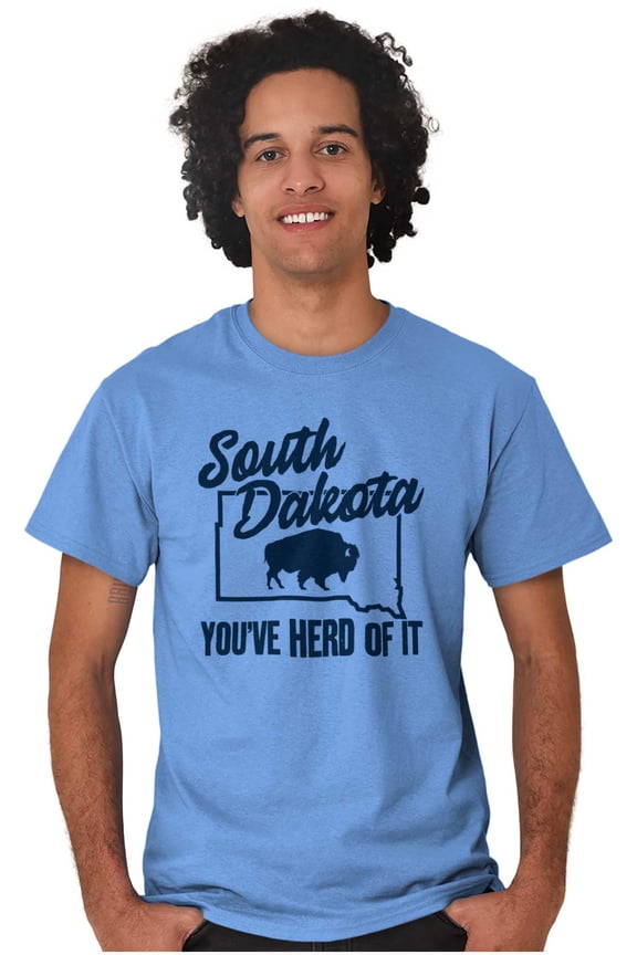 South Dakota You've Heard Pun Bison Men's Graphic T Shirt Tees Brisco Brands S
