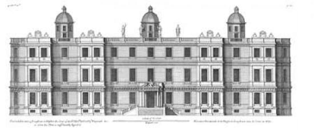 South Elevation Longleat Canvas Art - Colin Campbell (24 x 48)