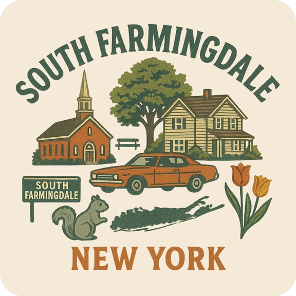 South Farmingdale New York Keepsakes Souvenir Vinyl Sticker – Destination Travel Keepsake Collectible (3-Inches Wide)