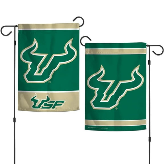 South Florida Bulls 12.5 x 18" Double Sided Yard and Garden College Banner Flag Is Printed in the USA