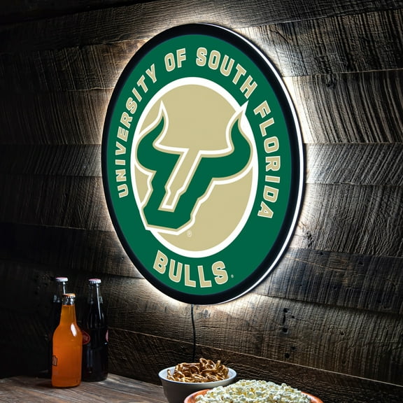 South Florida Bulls LED XL Round Wall D-cor