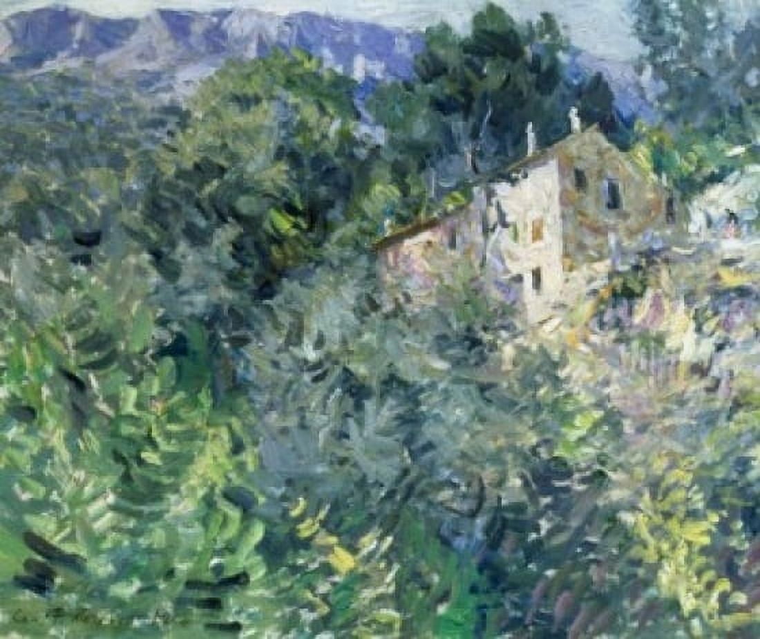 In the South of France 1908 Konstantin Alekseevic Korovin (1861-1939Russian) Tretyakov Gallery Moscow Canvas Art - Konstantin Alekseevic Korovi (24 x 36)