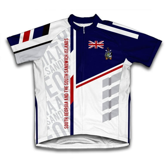 South Georgia And The  South Sandwich Islands  ScudoPro Short Sleeve Cycling Jersey  for Men - Size 3XL