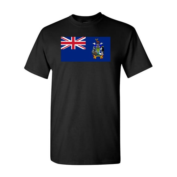 South Georgia The South Sandwich Islands Country Flag Adult DT T-Shirt Tee