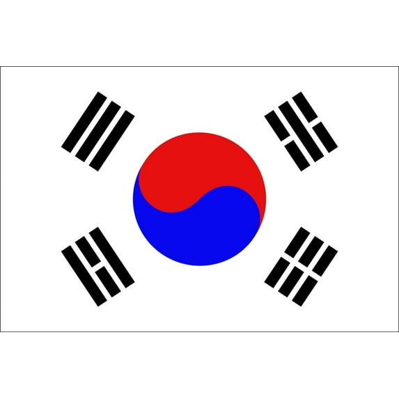 South Korea 2' x 3' Indoor Polyester Flag