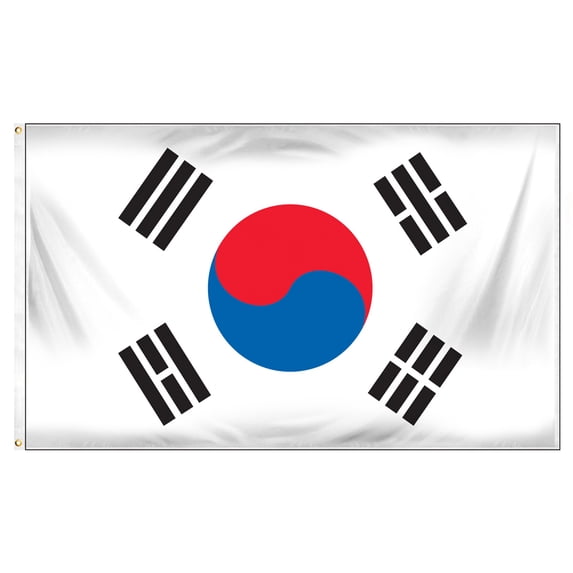 South Korea 3ft x 5ft Printed Polyester Flag