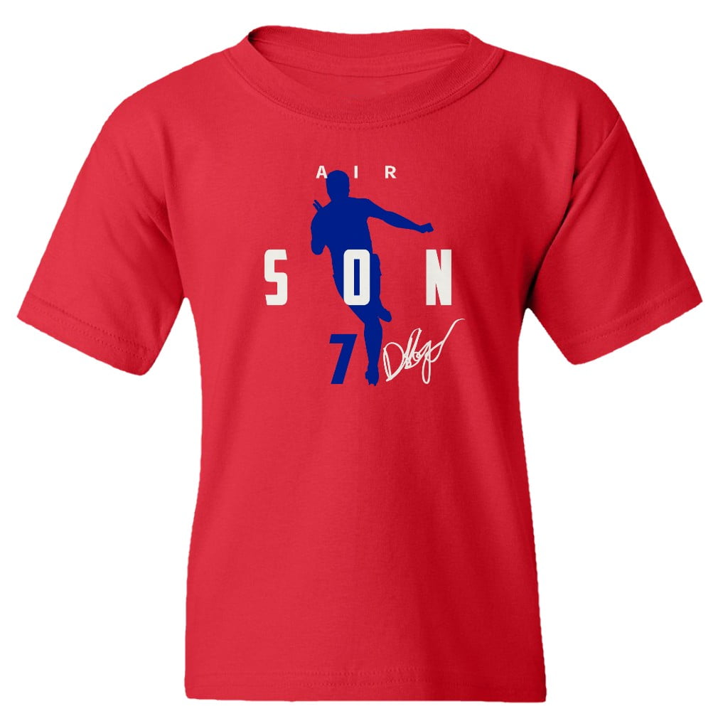 South Korea Football Air Son 2022 World Soccer Fans Youth Unisex Tshirt (Red, Youth Small