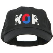 South Korea KOR Flag Embroidered Low Profile Cap - Black OSFM