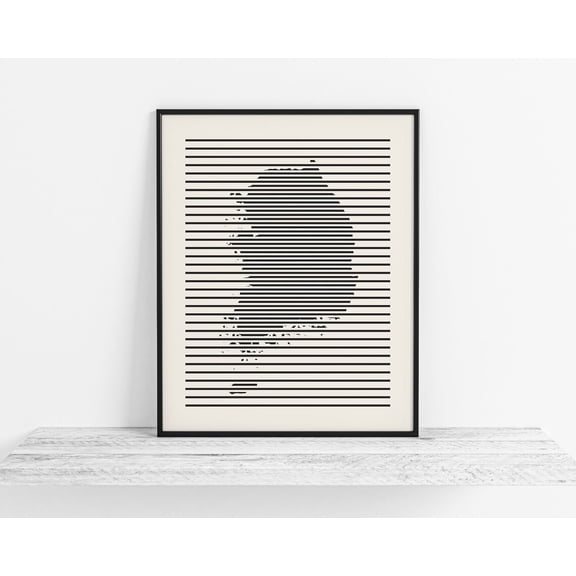 South Korea Line Map Minimal Wall Art Decor Unframed Paper Print