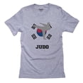 thumbnail image 1 of South Korea Olympic - Judo - Flag - Silhouette Men's Grey T-Shirt, 1 of 2