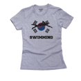 thumbnail image 1 of South Korea - Olympic - Swimming - Flag - Silhouette Women's Cotton Grey T-Shirt, 1 of 2
