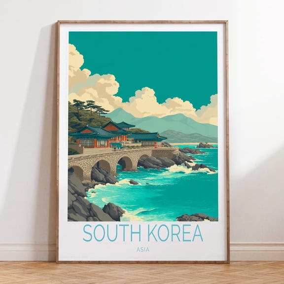South Korea Scenic Nature Landscape Print, Unframed Paper Print Size 8x12