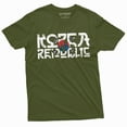 thumbnail image 1 of South Korea T-Shirt Korean Republic Mens Tee Shirt Flag Football Rok Daehan Minguk Tee (4X-Large Military Green), 1 of 6