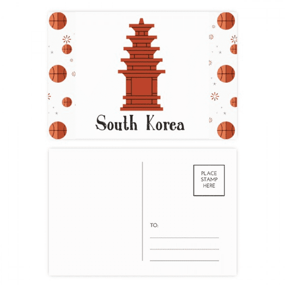 South Korea The Red Brick Tower Basketball Postcard Set Thanks Card Mailing Side 20pcs