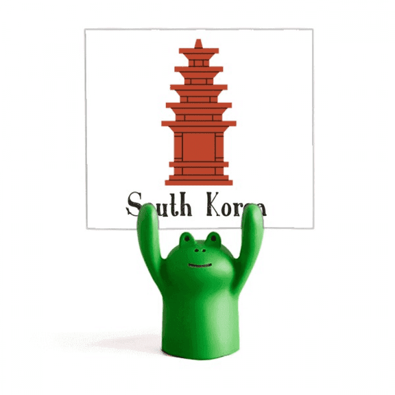 South Korea The Red Brick Tower Memo Holder Cartoon Animal Frog Stand Decoration