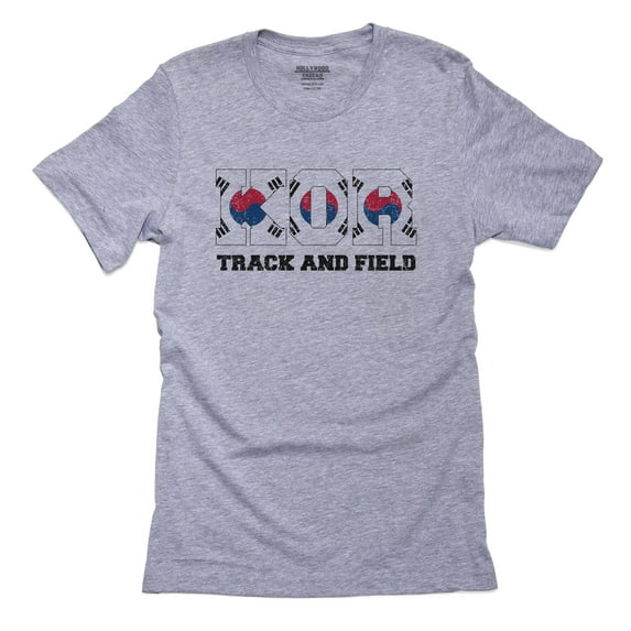 South Korea Track and Field - Olympic Games - Rio - Flag Men's Grey T-Shirt