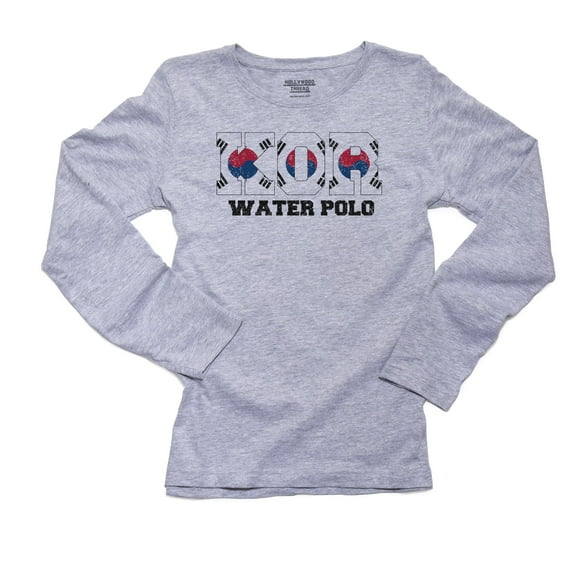 South Korea Waterpolo - Olympic Games - Rio - Flag Women's Long Sleeve Grey T-Shirt